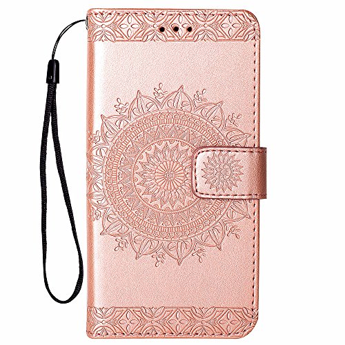 Hancda Hülle für iPhone SE 2022 / iPhone SE 2020 / iPhone 8 / iPhone 7 Handyhülle Klapphülle Tasche Hülle Flip Case Leder Schutzhülle Klappbar Cover Handytasche Geldbörse Magnet Lederhülle,Rose Gold von Hancda