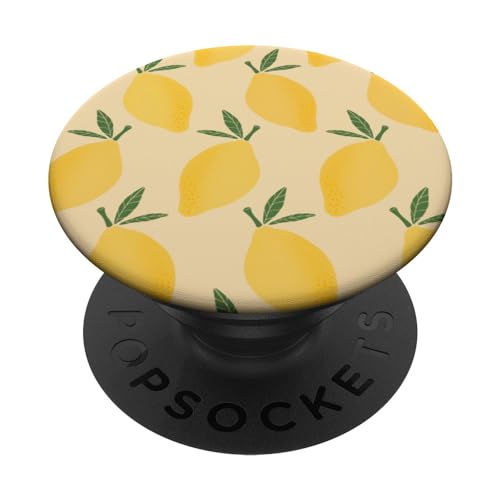 Zitronenmuster Zitronenfrucht Muster für den Sommer PopSockets Klebender PopGrip Zitronenmuster Zitronenfrucht Muster für den Sommer PopSockets Klebender PopGrip von Hand Drawn Digital Art