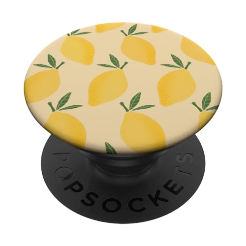 Zitrone Muster Zitrone Obst Muster für Sommer PopSockets mit austauschbarem PopGrip von Hand Drawn Digital Art