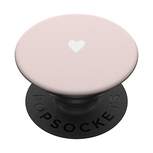 Baby Rosa Niedliches Herz Hand Gezeichnete Herz Minimalistische Digitale Kunst PopSockets Klebender PopGrip von Hand Drawn Heart Design
