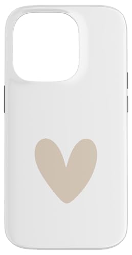 Beige / Sand / Tan Heart Cute Love Heart Feminin Hülle für iPhone 14 Pro Beige / Sand / Tan Heart Cute Love Heart Feminin Hülle für iPhone 14 Pro von Hand Drawn Heart Design