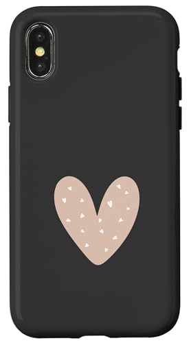 Beige / Sand / Tan Heart Cute Love Heart Feminin Hülle für iPhone X/XS Beige / Sand / Tan Heart Cute Love Heart Feminin Hülle für iPhone X/XS von Hand Drawn Heart Design