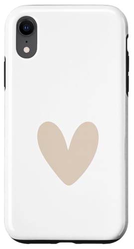 Beige / Sand / Tan Heart Cute Love Heart Feminin Hülle für iPhone XR Beige / Sand / Tan Heart Cute Love Heart Feminin Hülle für iPhone XR von Hand Drawn Heart Design