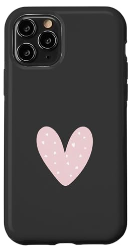 Helles Rosenherz, süßes Liebesherz, feminin Hülle für iPhone 11 Pro von Hand Drawn Heart Design