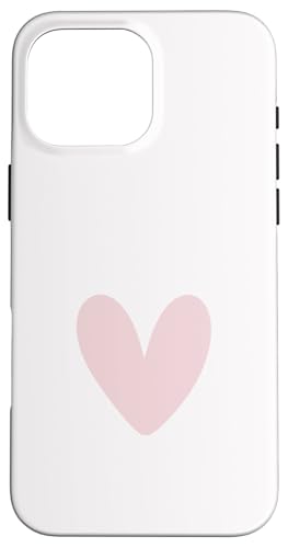 Helles Rosenherz, süßes Liebesherz, feminin Hülle für iPhone 16 Pro Max von Hand Drawn Heart Design