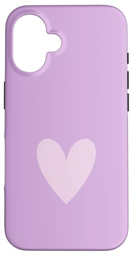 Hellviolettes Herz Minimalistisches Herz Liebe Hülle für iPhone 16 Hellviolettes Herz Minimalistisches Herz Liebe Hülle für iPhone 16 von Hand Drawn Heart Design