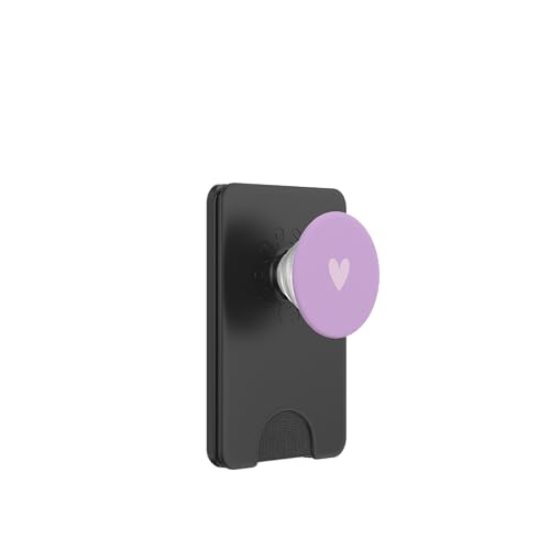 Hellviolettes Herz Minimalistisches Herz Liebe PopSockets PopWallet für MagSafe Hellviolettes Herz Minimalistisches Herz Liebe PopSockets PopWallet für MagSafe von Hand Drawn Heart Design
