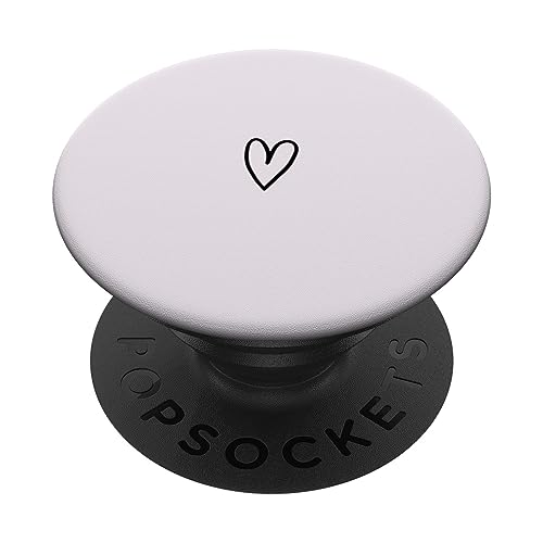 Lavendel Herz Minimalistische Liebe PopSockets mit austauschbarem PopGrip von Hand Drawn Heart Design