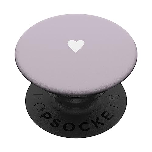 Lavendel Lila Nette Hand Gezeichnete Herz Minimalistische Digitale Kunst PopSockets mit austauschbarem PopGrip von Hand Drawn Heart Design