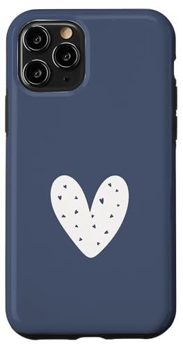 Marineblaues Herz, süßes Liebesherz, feminin Hülle für iPhone 11 Pro Marineblaues Herz, süßes Liebesherz, feminin Hülle für iPhone 11 Pro von Hand Drawn Heart Design
