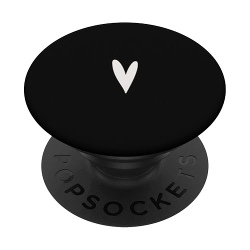 Minimalistisches Herz Liebe romantisches Herzsymbol PopSockets Klebender PopGrip von Hand Drawn Heart Design