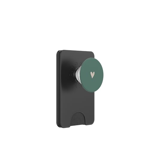 Minimalistisches Herz-Symbol in Beige / Hellbraun PopSockets PopWallet für MagSafe von Hand Drawn Heart Design