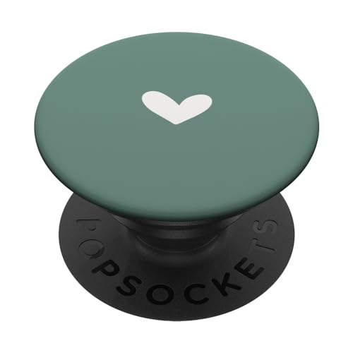 Mitternachtsgrün – niedliches, schlichtes schick PopSockets mit austauschbarem PopGrip von Hand Drawn Heart Design