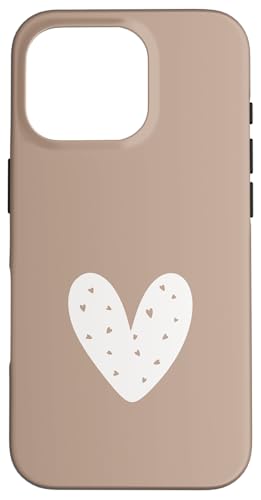 Mocca Brown Heart Cute Love Heart Feminin Hülle für iPhone 16 Pro Mocca Brown Heart Cute Love Heart Feminin Hülle für iPhone 16 Pro von Hand Drawn Heart Design
