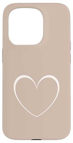 Niedliches Herz Minimalistisches Herz Liebe für Mädchen Hülle für iPhone 15 Pro von Hand Drawn Heart Design