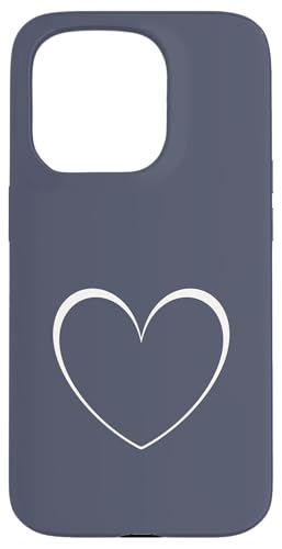 Niedliches Herz Minimalistisches Herz Liebe für Mädchen Hülle für iPhone 15 Pro Niedliches Herz Minimalistisches Herz Liebe für Mädchen Hülle für iPhone 15 Pro von Hand Drawn Heart Design