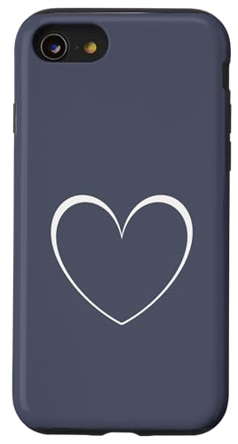 Niedliches Herz Minimalistisches Herz Liebe für Mädchen Hülle für iPhone SE (2020) / 7 / 8 von Hand Drawn Heart Design