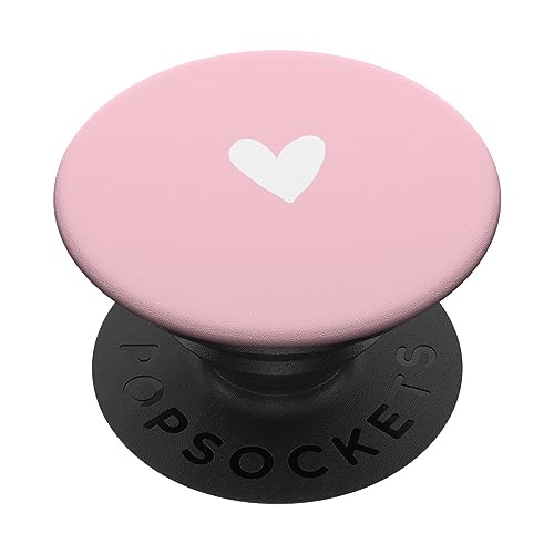 Rosa Minimalistisches Herz Liebe PopSockets mit austauschbarem PopGrip von Hand Drawn Heart Design