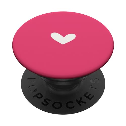 Rosenrot – niedliches, schlichtes schickes Herz PopSockets mit austauschbarem PopGrip von Hand Drawn Heart Design