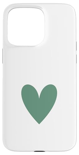 Salbeigrün Herz Minimalistisch Herz Liebe Hülle für iPhone 15 Pro Max Salbeigrün Herz Minimalistisch Herz Liebe Hülle für iPhone 15 Pro Max von Hand Drawn Heart Design