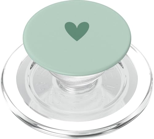 Salbeigrün Herz Minimalistisch Herz Liebe PopSockets PopGrip für MagSafe Salbeigrün Herz Minimalistisch Herz Liebe PopSockets PopGrip für MagSafe von Hand Drawn Heart Design