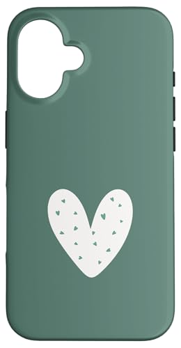 Salbeigrünes Herz Süßes Liebesherz Feminin Hülle für iPhone 16 Salbeigrünes Herz Süßes Liebesherz Feminin Hülle für iPhone 16 von Hand Drawn Heart Design