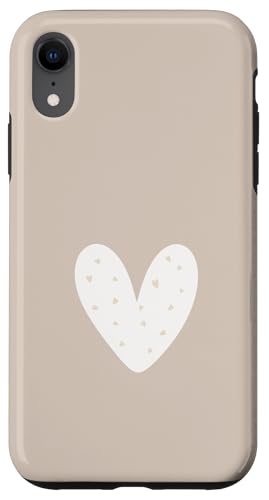 Sand / Beige / Tan Heart Cute Love Heart Feminin Hülle für iPhone XR von Hand Drawn Heart Design