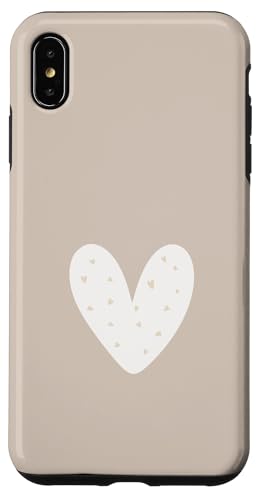 Sand / Beige / Tan Heart Cute Love Heart Feminin Hülle für iPhone XS Max von Hand Drawn Heart Design