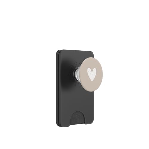 Sand / Beige / Tan Heart Cute Love Heart Feminin PopSockets PopWallet für MagSafe Sand / Beige / Tan Heart Cute Love Heart Feminin PopSockets PopWallet für MagSafe von Hand Drawn Heart Design