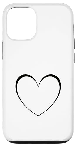 Schwarzes süßes Herz Minimalistisches Herz Liebe Hülle für iPhone 12/12 Pro Schwarzes süßes Herz Minimalistisches Herz Liebe Hülle für iPhone 12/12 Pro von Hand Drawn Heart Design