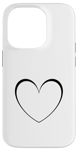 Schwarzes süßes Herz Minimalistisches Herz Liebe Hülle für iPhone 14 Pro Schwarzes süßes Herz Minimalistisches Herz Liebe Hülle für iPhone 14 Pro von Hand Drawn Heart Design