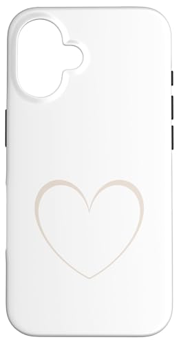 Süßes Herz, minimalistisches Herz, Liebe, Beige/Sand/Hellbraun Hülle für iPhone 16 Süßes Herz, minimalistisches Herz, Liebe, Beige/Sand/Hellbraun Hülle für iPhone 16 von Hand Drawn Heart Design