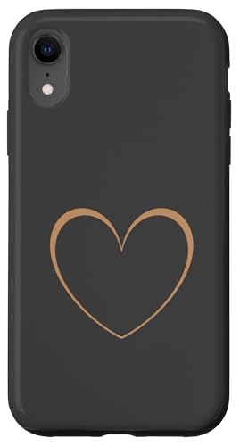 Süßes Herz, minimalistisches Herz, Liebe, Beige/Sand/Hellbraun Hülle für iPhone XR Süßes Herz, minimalistisches Herz, Liebe, Beige/Sand/Hellbraun Hülle für iPhone XR von Hand Drawn Heart Design