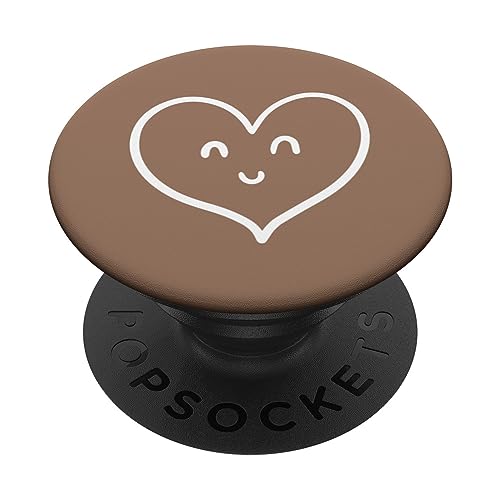 Süßes Herz Love Mokka Braun PopSockets Klebender PopGrip Süßes Herz Love Mokka Braun PopSockets Klebender PopGrip von Hand Drawn Heart Design