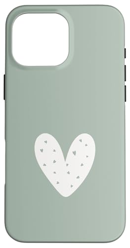 Vintage grünes Herz süßes Liebesherz Feminin Hülle für iPhone 16 Pro Max Vintage grünes Herz süßes Liebesherz Feminin Hülle für iPhone 16 Pro Max von Hand Drawn Heart Design