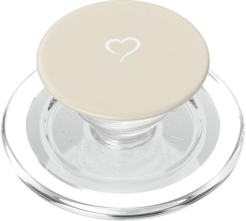 Alhambra Creme Neutral handgezeichnetes Herz Minimalistische Liebe PopSockets PopGrip für MagSafe Alhambra Creme Neutral handgezeichnetes Herz Minimalistische Liebe PopSockets PopGrip für MagSafe von Hand Drawn Heart by AJC