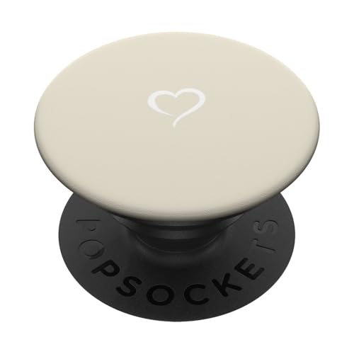 Alhambra Creme Neutral handgezeichnetes Herz Minimalistische Liebe PopSockets Klebender PopGrip Alhambra Creme Neutral handgezeichnetes Herz Minimalistische Liebe PopSockets Klebender PopGrip von Hand Drawn Heart by AJC