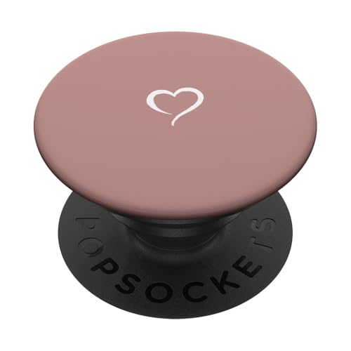 Dusty Rose Handgezeichnetes Herz, minimalistische Liebe, Lila PopSockets Klebender PopGrip Dusty Rose Handgezeichnetes Herz, minimalistische Liebe, Lila PopSockets Klebender PopGrip von Hand Drawn Heart by AJC