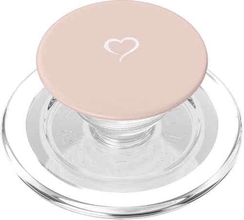 Handgezeichnetes Herz, Hellrosa, Minimalistische Liebe PopSockets PopGrip für MagSafe von Hand Drawn Heart by AJC