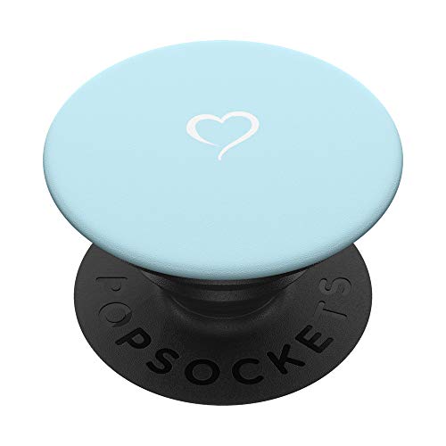 Handgezeichnetes Herz, hellblau, minimalistische Liebe. PopSockets mit austauschbarem PopGrip Handgezeichnetes Herz, hellblau, minimalistische Liebe. PopSockets mit austauschbarem PopGrip von Hand Drawn Heart by AJC