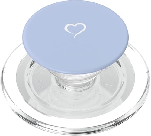 Handgezeichnetes Herz, minimalistische Liebe, Babyblau PopSockets PopGrip für MagSafe von Hand Drawn Heart by AJC