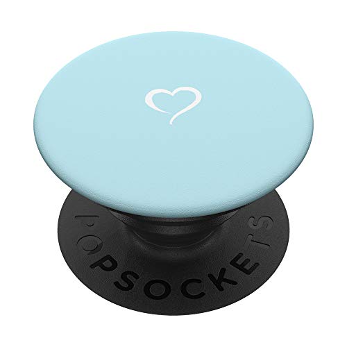 Handgezeichnetes Herz in Hellpastellblau, minimalistische Liebe PopSockets mit austauschbarem PopGrip Handgezeichnetes Herz in Hellpastellblau, minimalistische Liebe PopSockets mit austauschbarem PopGrip von Hand Drawn Heart by AJC