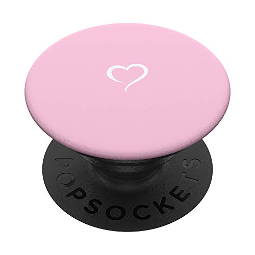 Handgezeichnetes Herz in Pastellfarben, minimalistisch, Rosa PopSockets mit austauschbarem PopGrip von Hand Drawn Heart by AJC