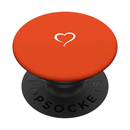 Handgezeichnetes Herz in gebranntem Orange, minimalistische Liebe PopSockets mit austauschbarem PopGrip Handgezeichnetes Herz in gebranntem Orange, minimalistische Liebe PopSockets mit austauschbarem PopGrip von Hand Drawn Heart by AJC