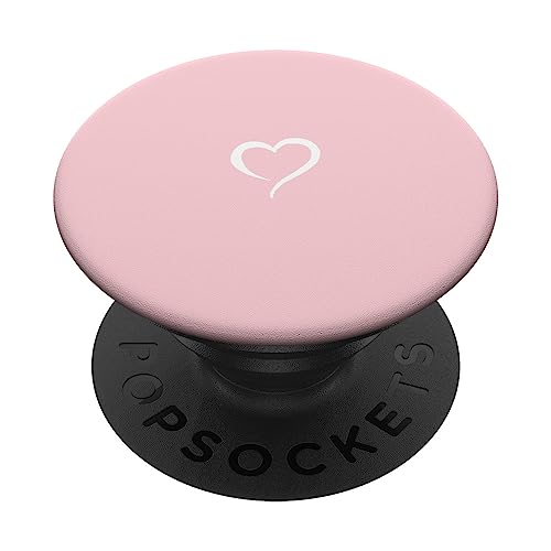 Millennial Pink handgezeichnetes Herz Minimalistische Liebe PopSockets mit austauschbarem PopGrip Millennial Pink handgezeichnetes Herz Minimalistische Liebe PopSockets mit austauschbarem PopGrip von Hand Drawn Heart by AJC