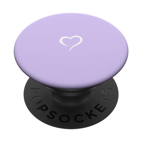 Lila Lila Handgezeichnetes Herz Minimalistische Liebe PopSockets Klebender PopGrip Lila Lila Handgezeichnetes Herz Minimalistische Liebe PopSockets Klebender PopGrip von Hand Drawn Heart by AJC