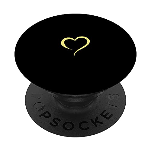 Minimalistisches, handgezeichnetes Herz, Gelb / Schwarz PopSockets mit austauschbarem PopGrip Minimalistisches, handgezeichnetes Herz, Gelb / Schwarz PopSockets mit austauschbarem PopGrip von Hand Drawn Minimalist Heart Design