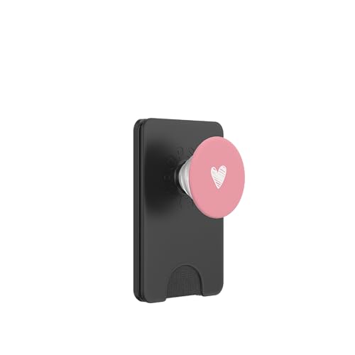 Weißes Liebesherz Scribble Grafik auf rosa Hintergrund PopSockets PopWallet für MagSafe Weißes Liebesherz Scribble Grafik auf rosa Hintergrund PopSockets PopWallet für MagSafe von Hand Drawn Minimalist Heart Light Pink Design