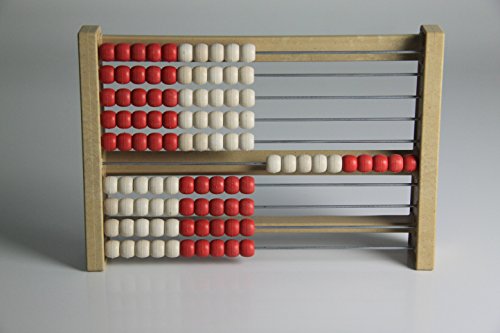 100`er Rechenrahmen rot-weiß, Abakus, student`s abacus, System"Kühnel" von Handelsagentur Sieboldt