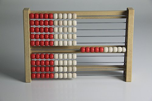 100`er Rechenrahmen rot-weiß, Abakus, student`s abacus von Handelsagentur Sieboldt